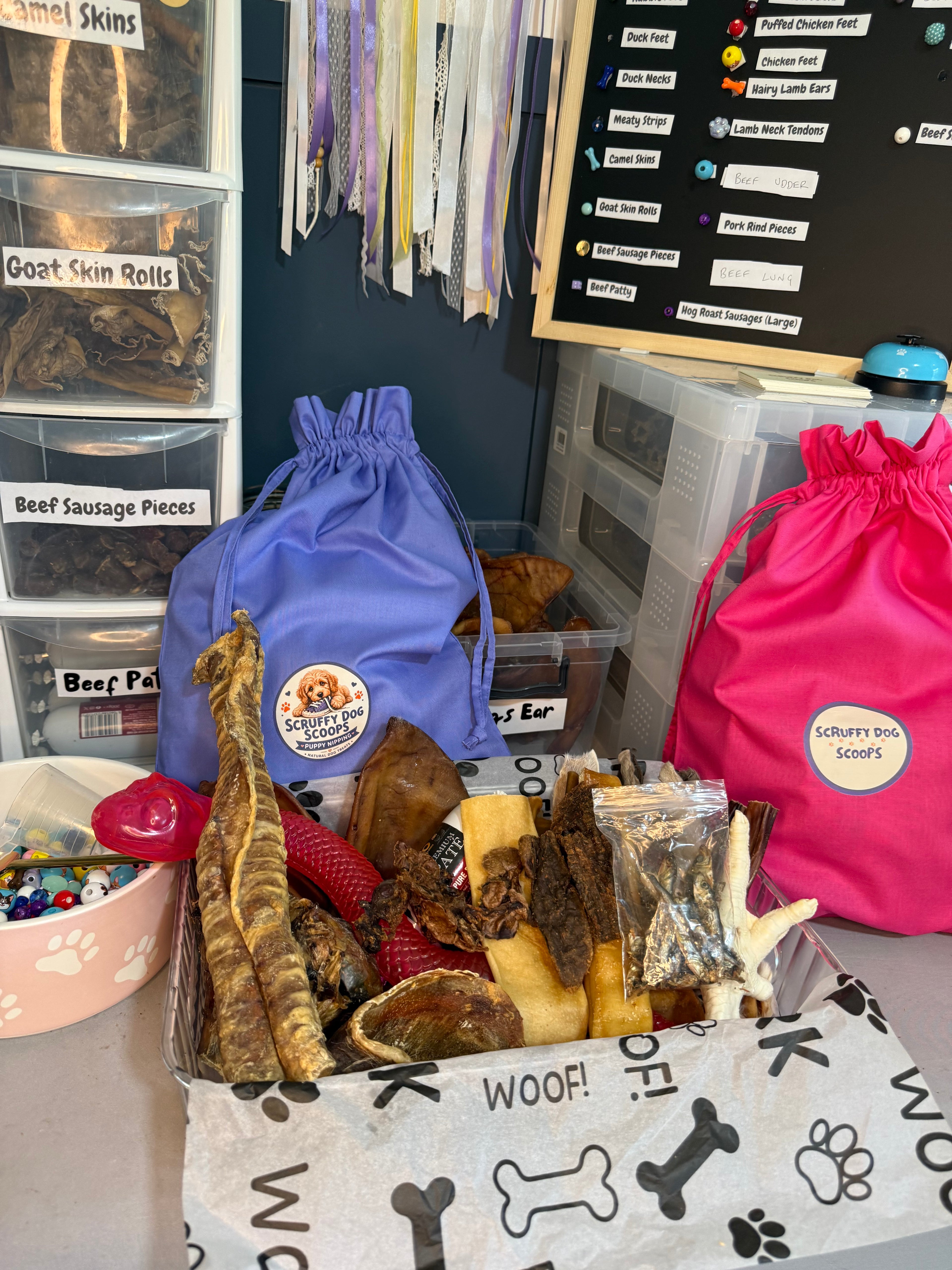 Scruffy Dog Scoops – Puppy Teething & Nipping Natural Dog Treat Bag