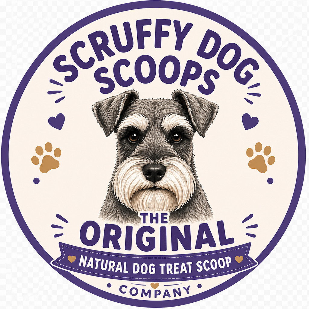 4 X REWARD MIX  & PERSONALISED BREED TREAT BAG  - Scruffy Dog Scoops –  Natural Dog Treat