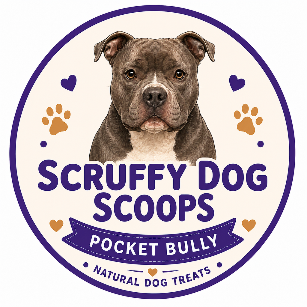 4 X REWARD MIX  & PERSONALISED BREED TREAT BAG  - Scruffy Dog Scoops –  Natural Dog Treat