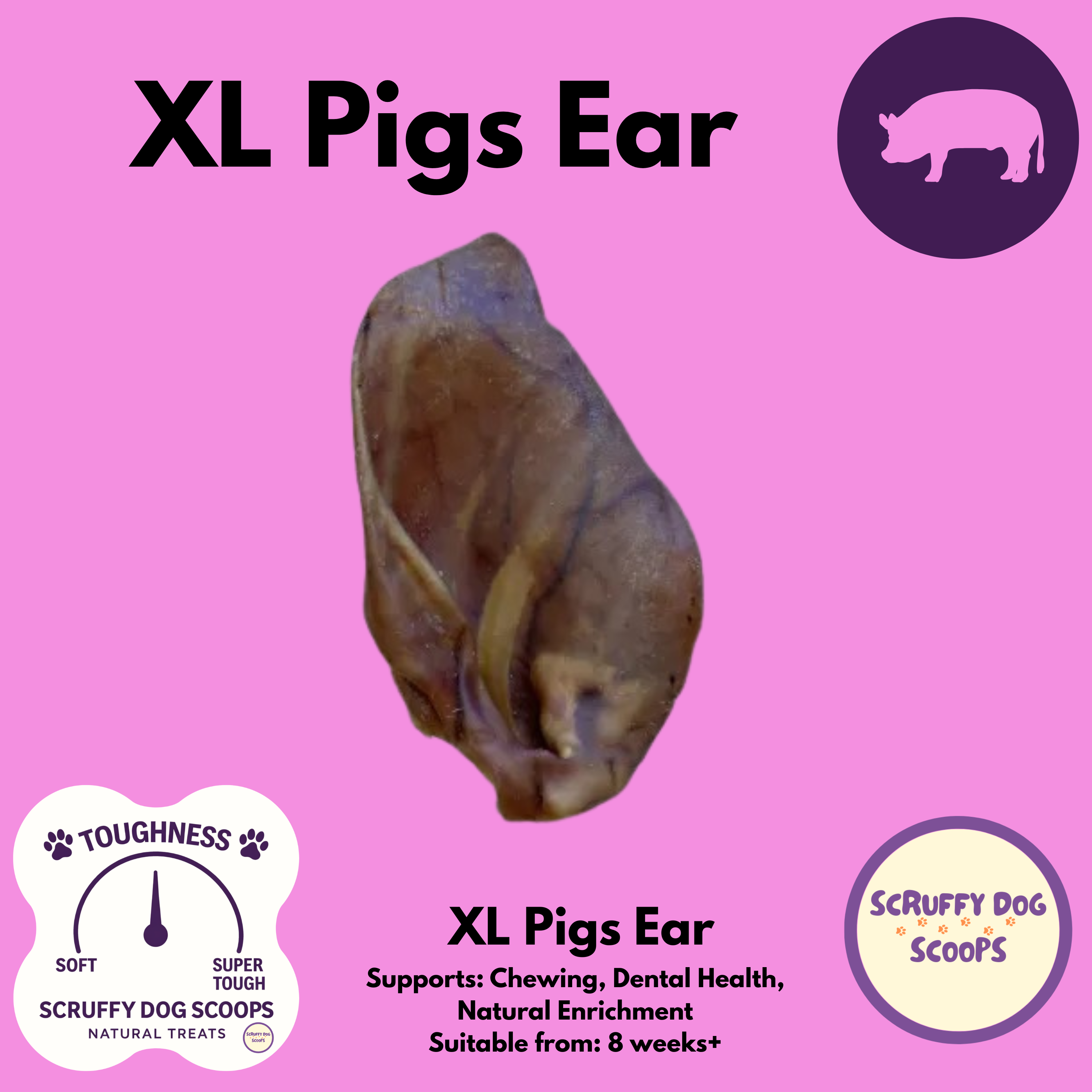 Pick & Mix Natural Dog Treats | Choose Your Dog’s Favourite Chews Extra Large Pig’s Ears for Dogs (5 Pack)