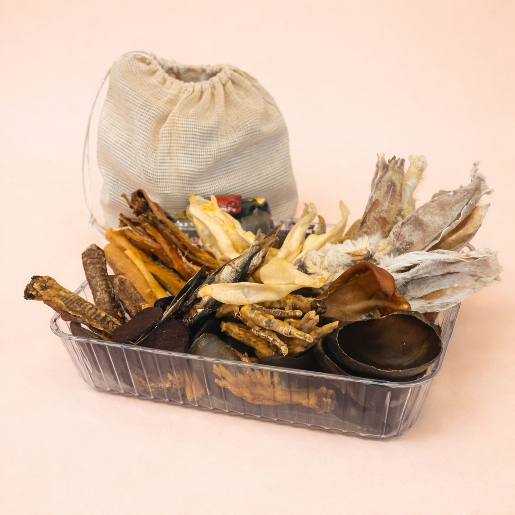 Scruffy Dog Scoops – Mega Dog Treat Bag (Over 100 Natural Dog Treats)