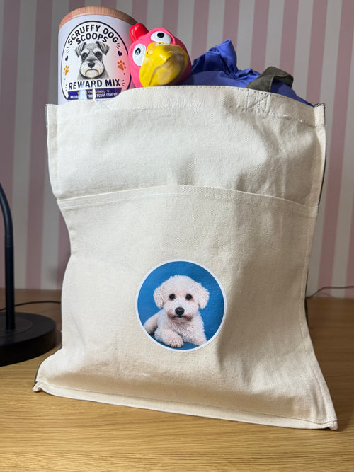 Personalised Animal Lover Canvas Tote Bag - SCRUFFY DOG SCOOP